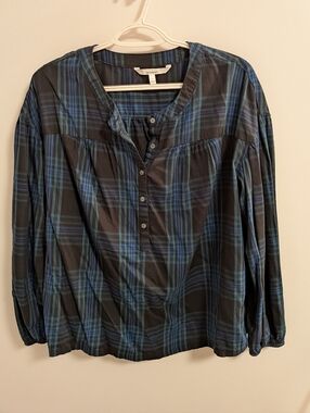 Every Moment Plaid Blouse
